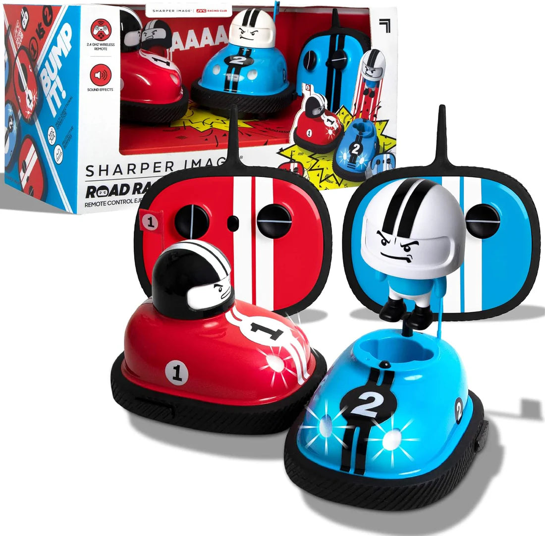 Set of 2 RC Bumper Cars with Ejectable Robots