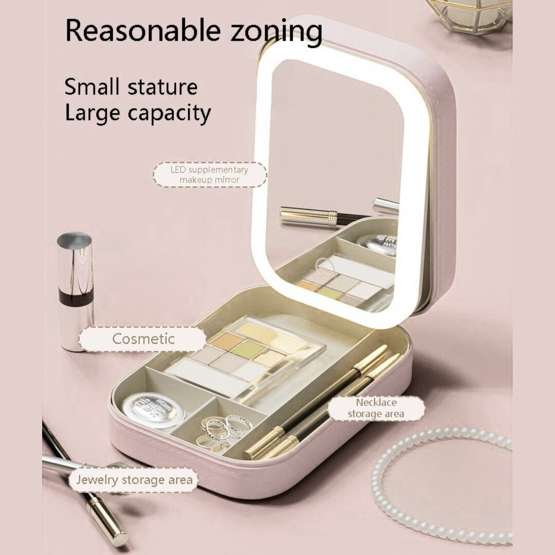 Gleamora™ Makeup Vanity With LED Mirror