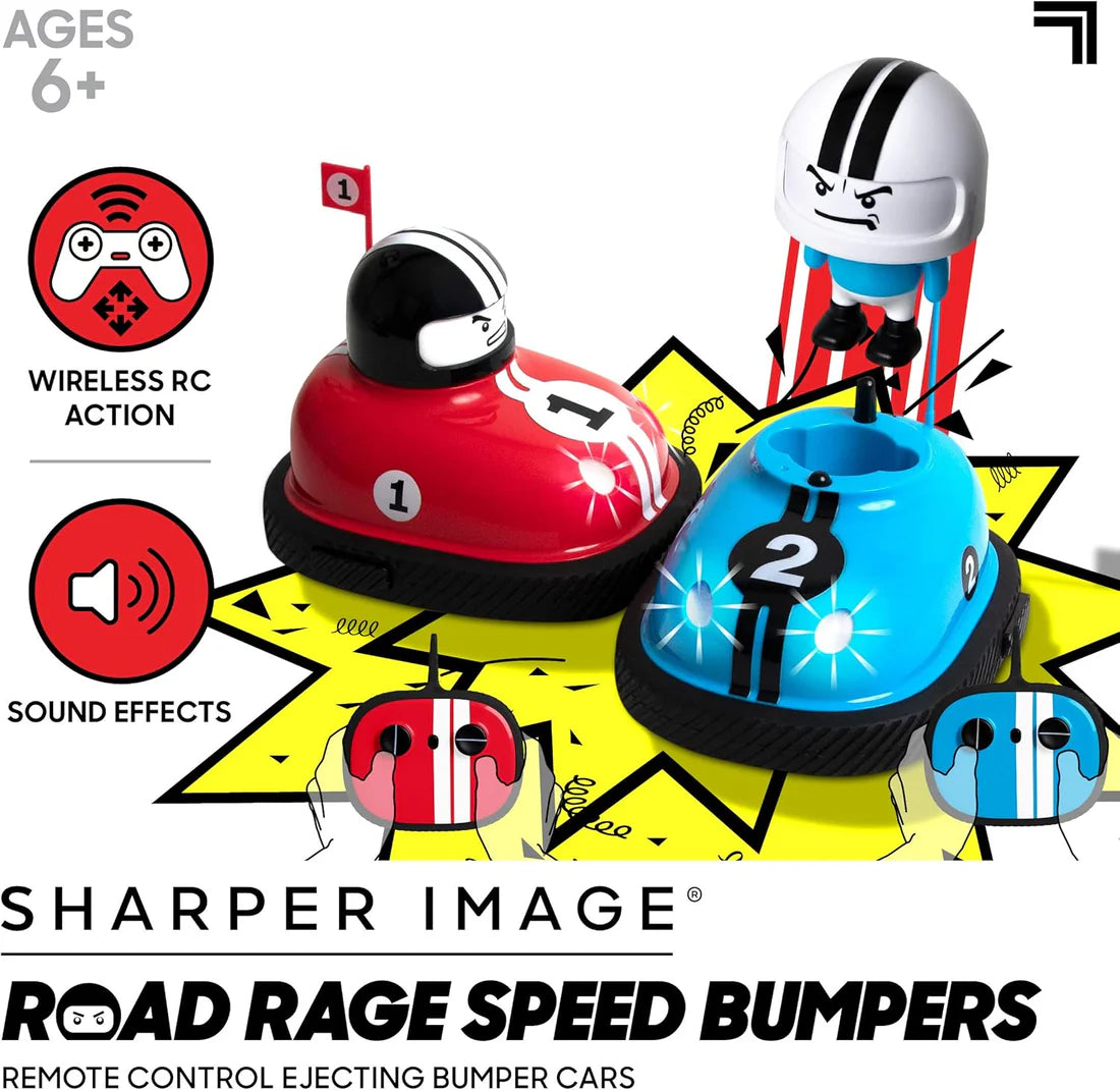 Set of 2 RC Bumper Cars with Ejectable Robots