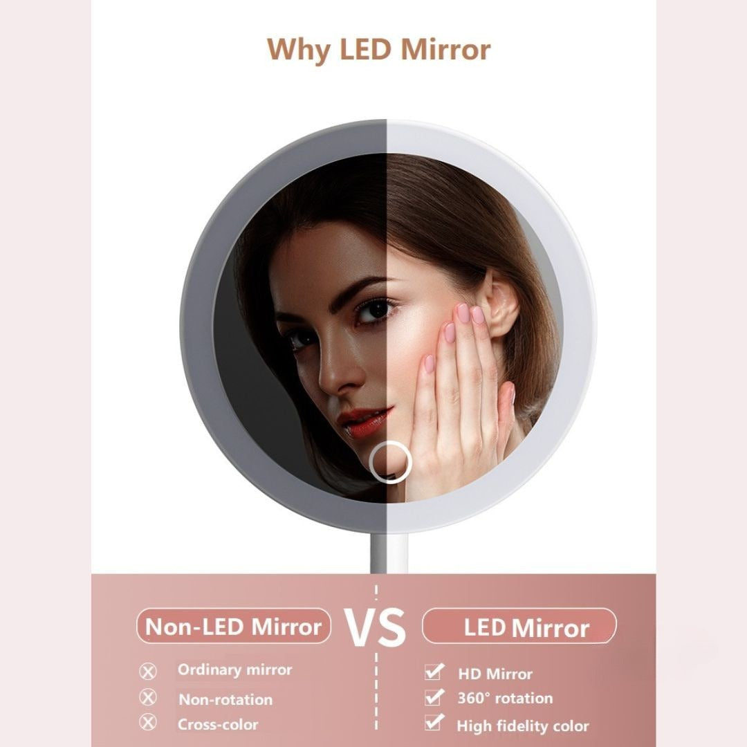 Gleamora™ Makeup Vanity With LED Mirror