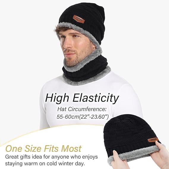 Wool Beanie Cap + FREE Muffler