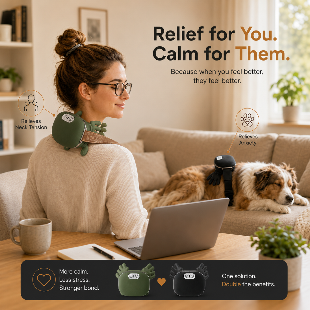 Pet and human relief calming massager lifestyle image