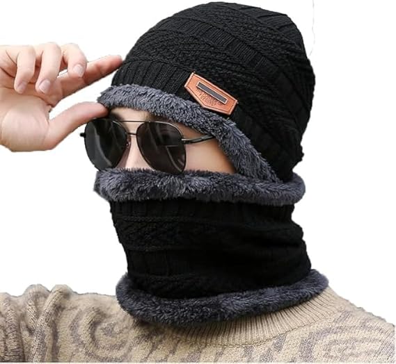 Wool Beanie Cap + FREE Muffler
