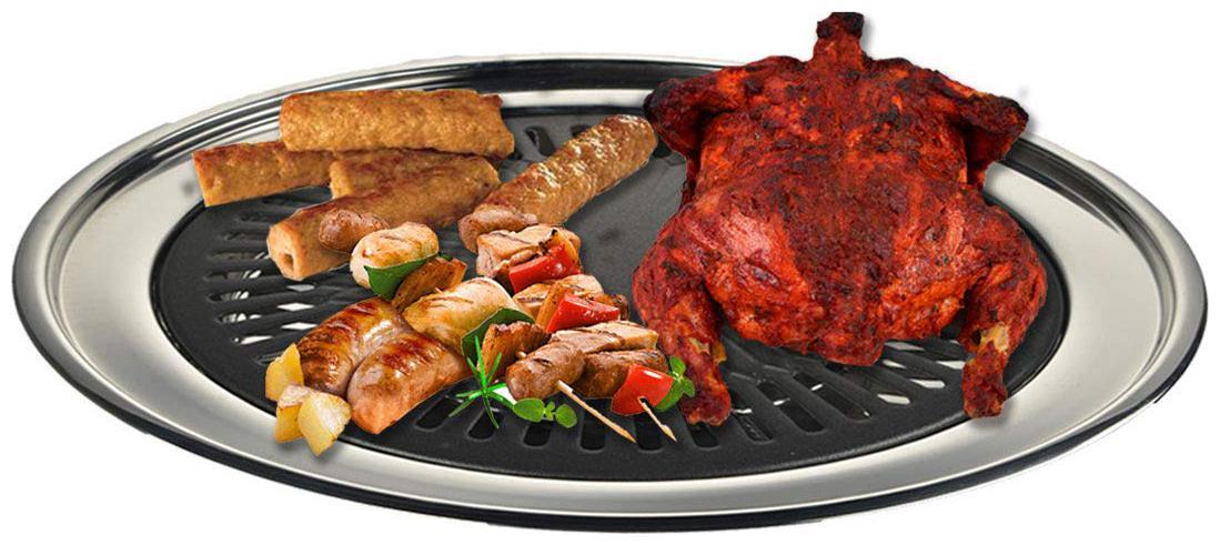 Smokeless Non-Stick Barbeque Grill for Oil Free Cooking
