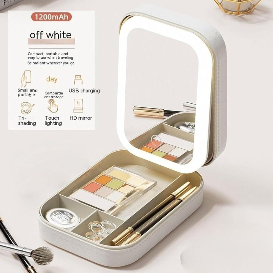 Gleamora™ Makeup Vanity With LED Mirror