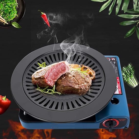 Smokeless Non-Stick Barbeque Grill for Oil Free Cooking