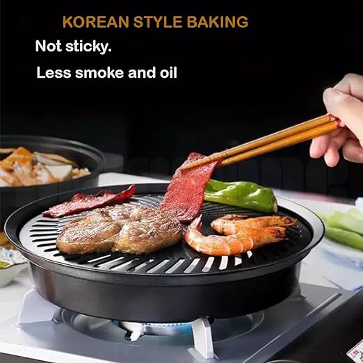 Smokeless Non-Stick Barbeque Grill for Oil Free Cooking