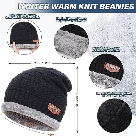 Wool Beanie Cap + FREE Muffler