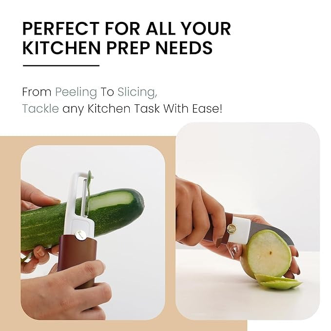 SlicePeel™ Multifunctional 2-in-1 Peeler with Knife