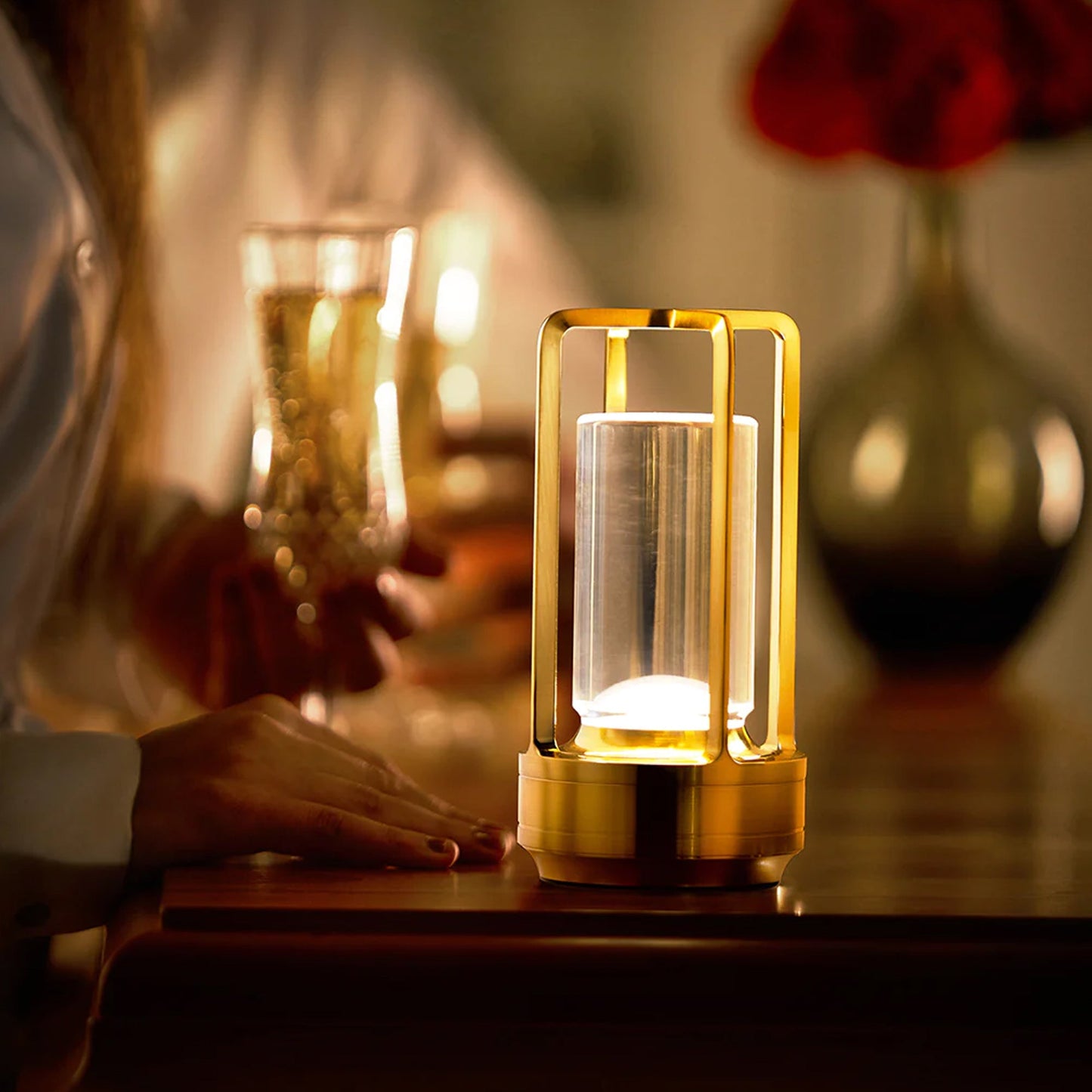 Luminique Crystal Portable Lamp