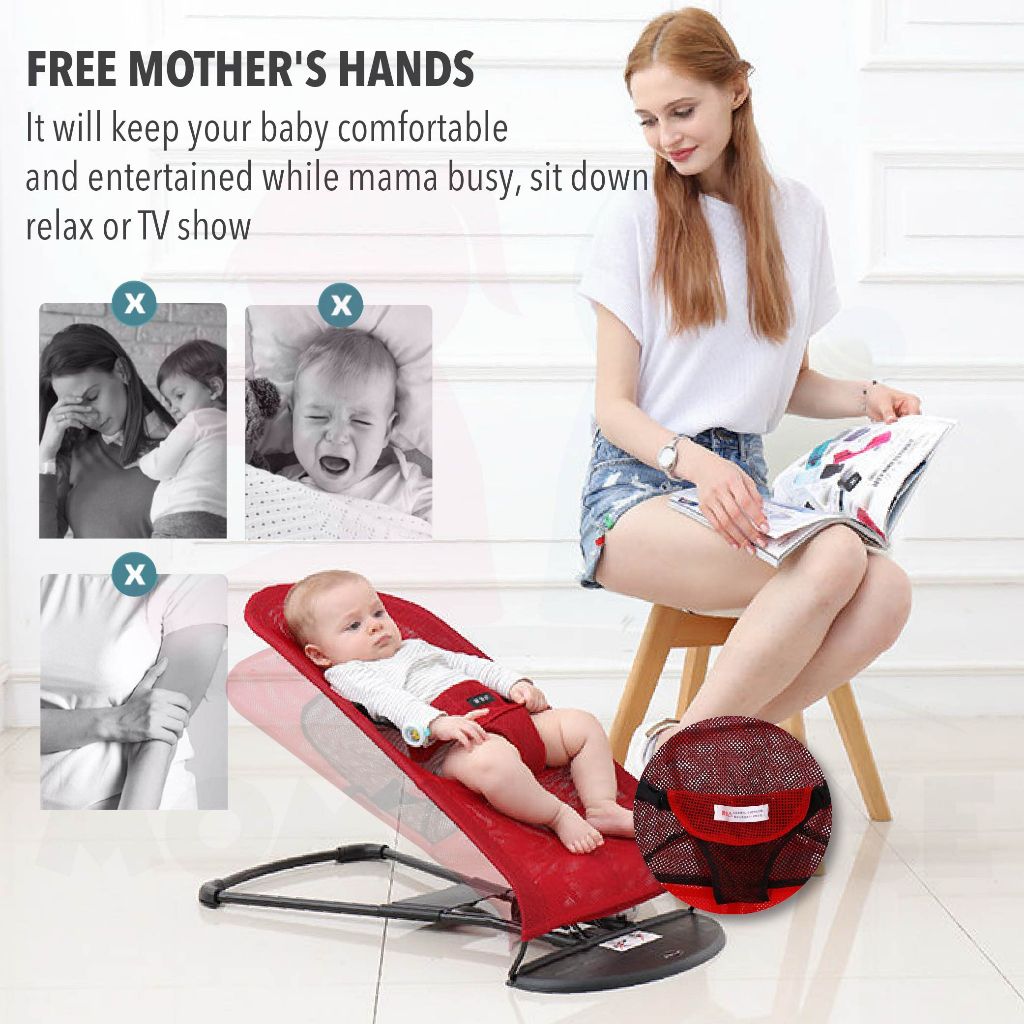 Portable Baby Bouncer Seat for Infants, 0-18 Months