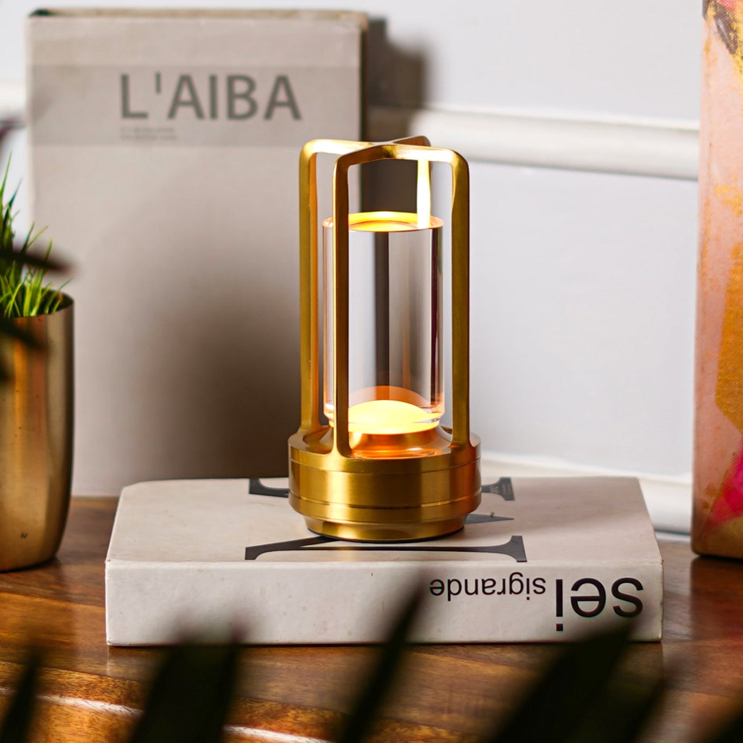 Luminique Crystal Portable Lamp