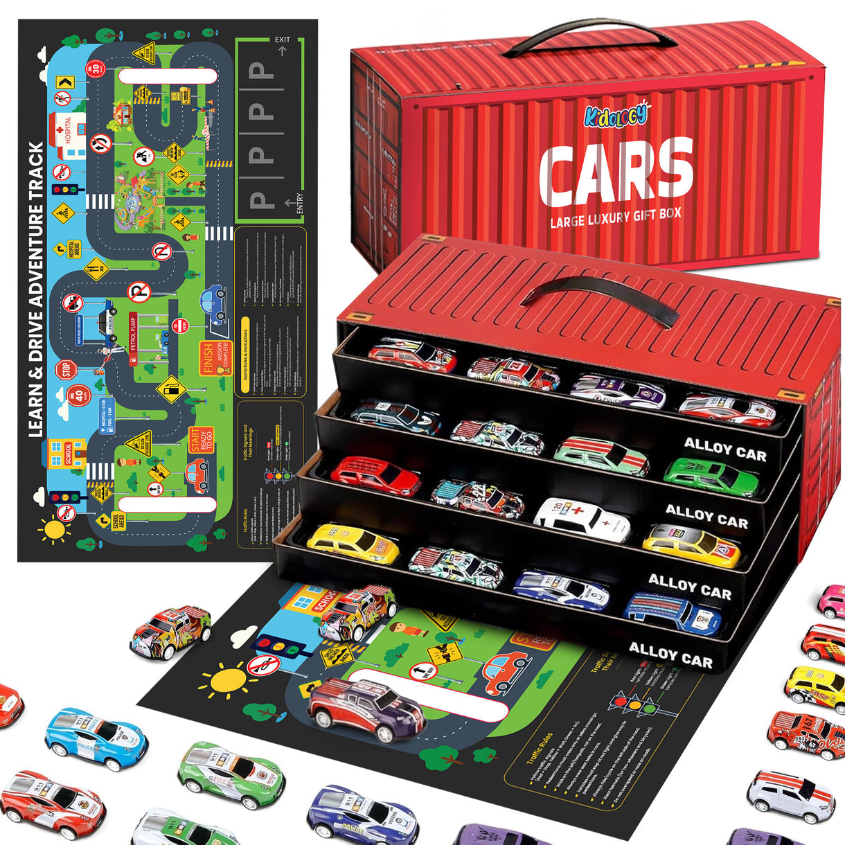 Pullback car set toy 48 pcs