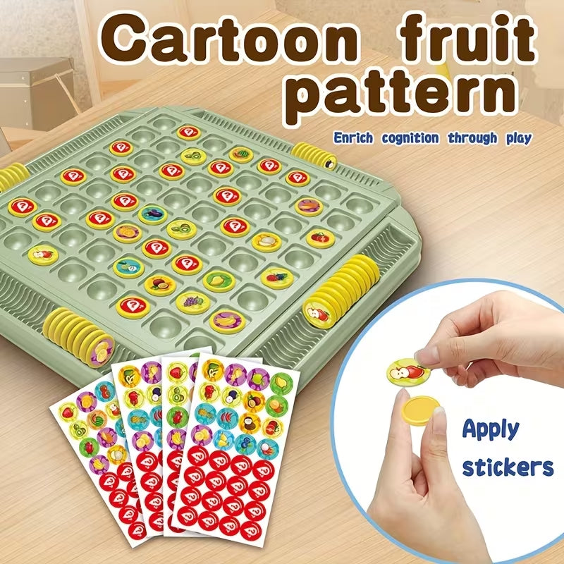 Educational Fruit-Flipping Memory Board Game