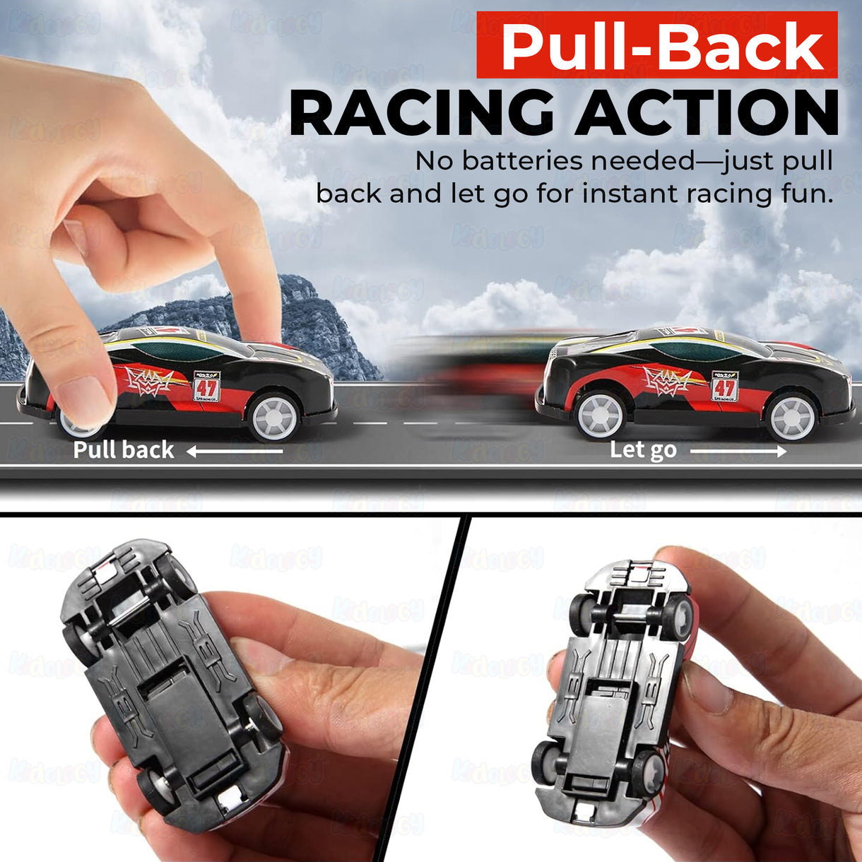 Pullback car set toy 48 pcs