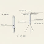 Multifunctional Foldable Outdoor Clothes Drying Stand