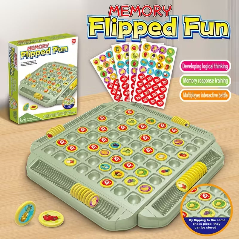 Educational Fruit-Flipping Memory Board Game