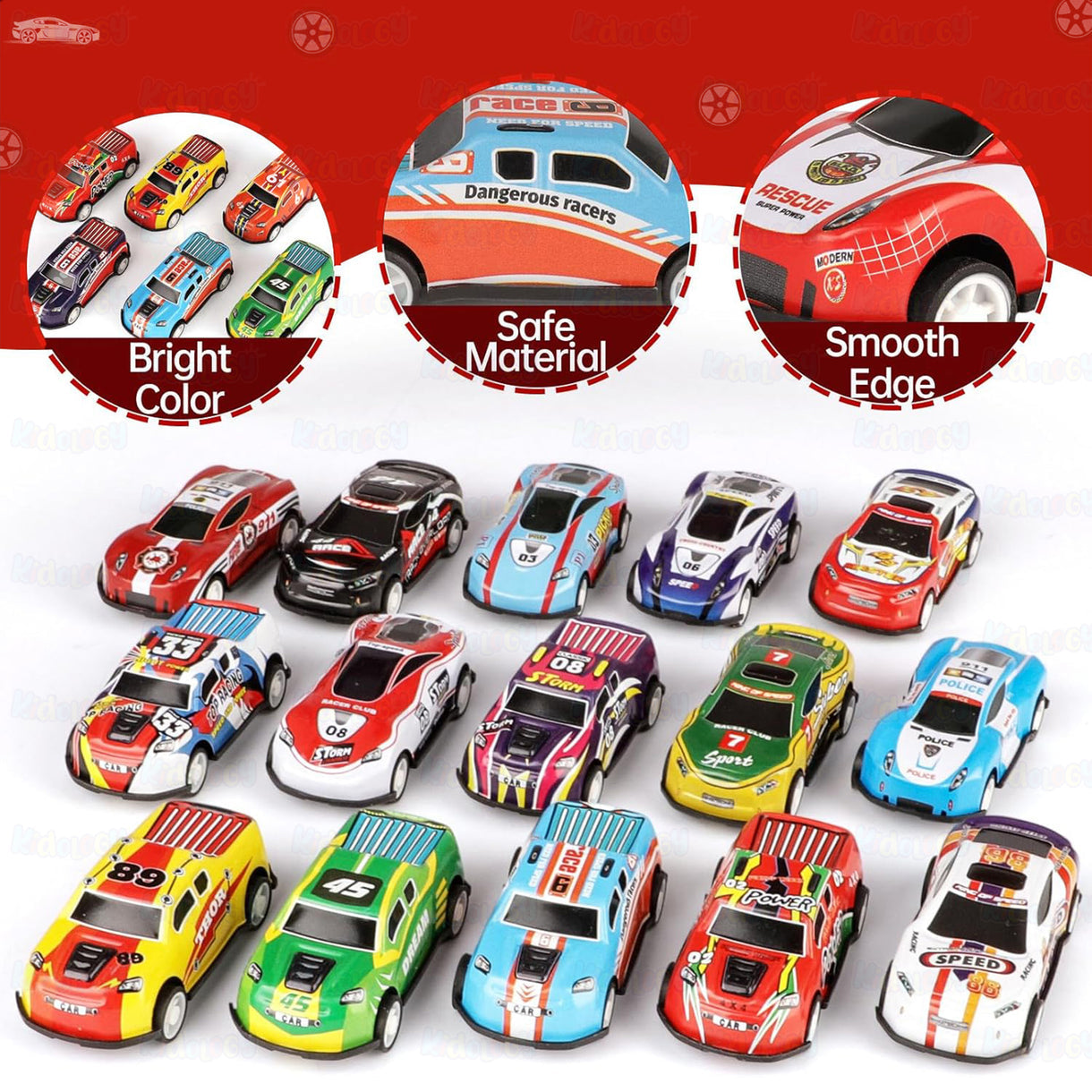 Pullback car set toy 48 pcs