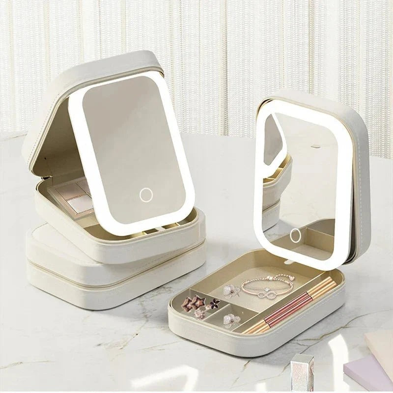 Gleamora™ Makeup Vanity With LED Mirror