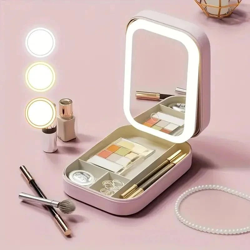 Gleamora™ Makeup Vanity With LED Mirror