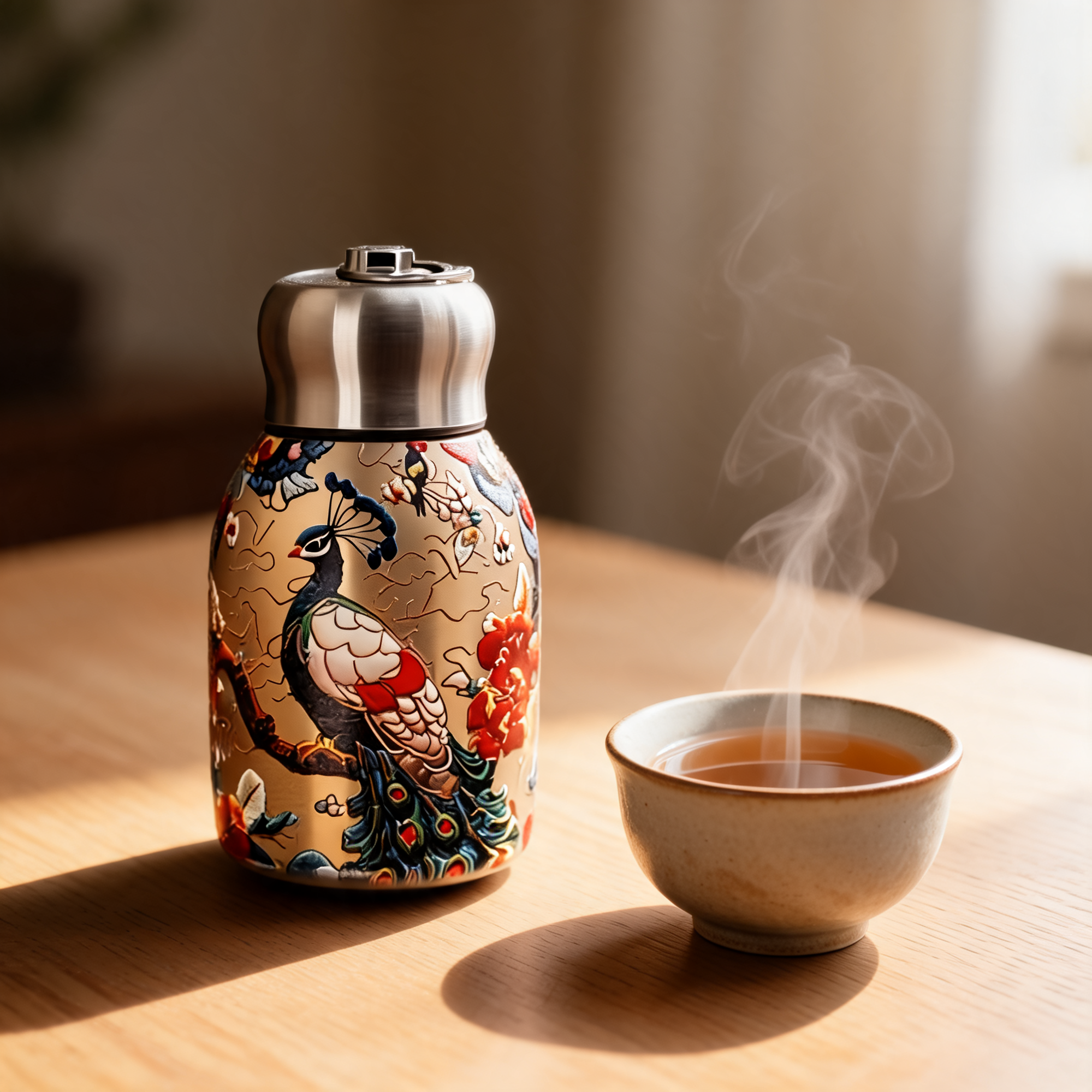 Peacock water bottle