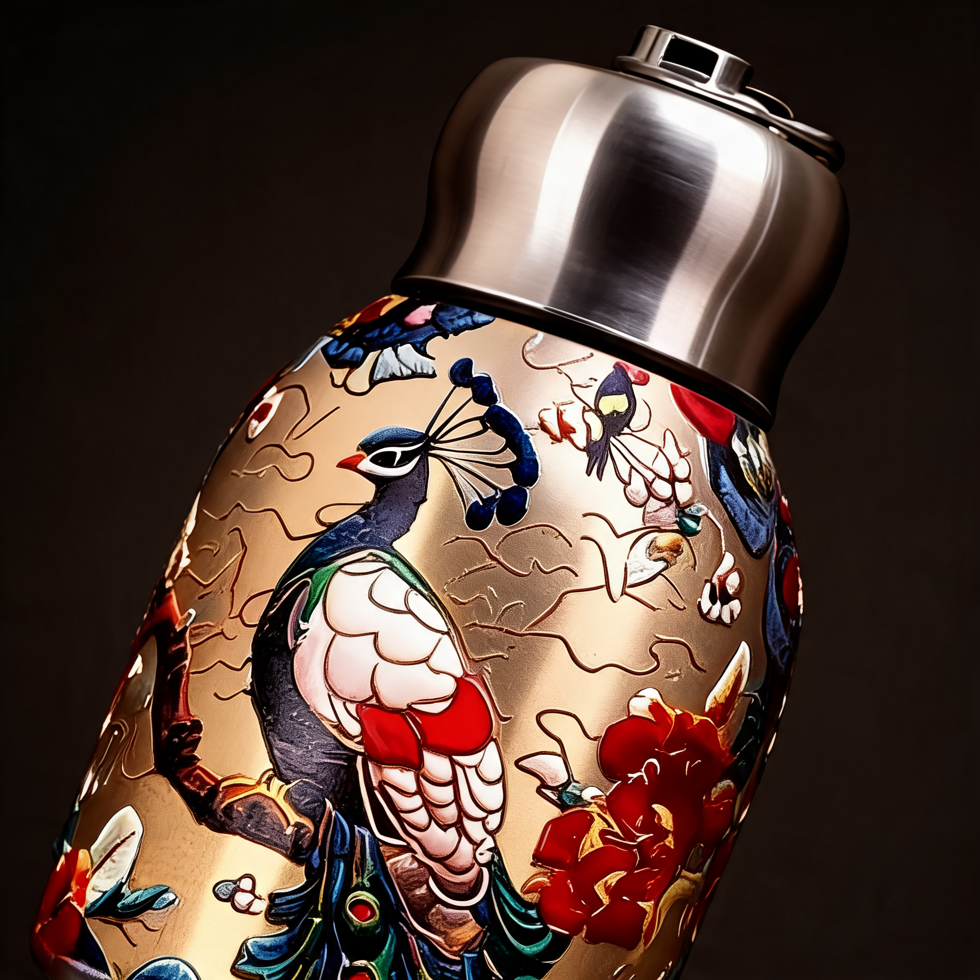Peacock water bottle