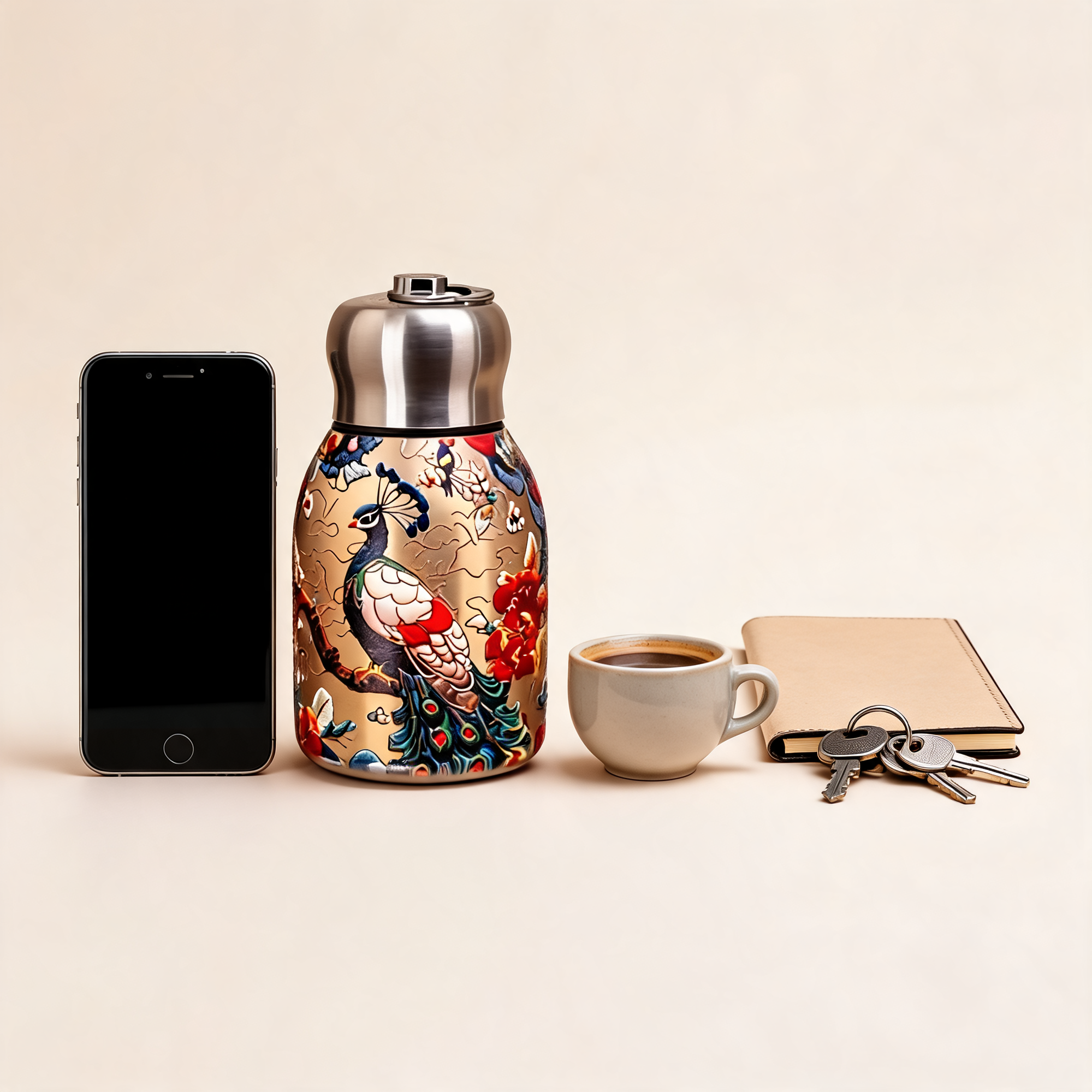 Peacock water bottle