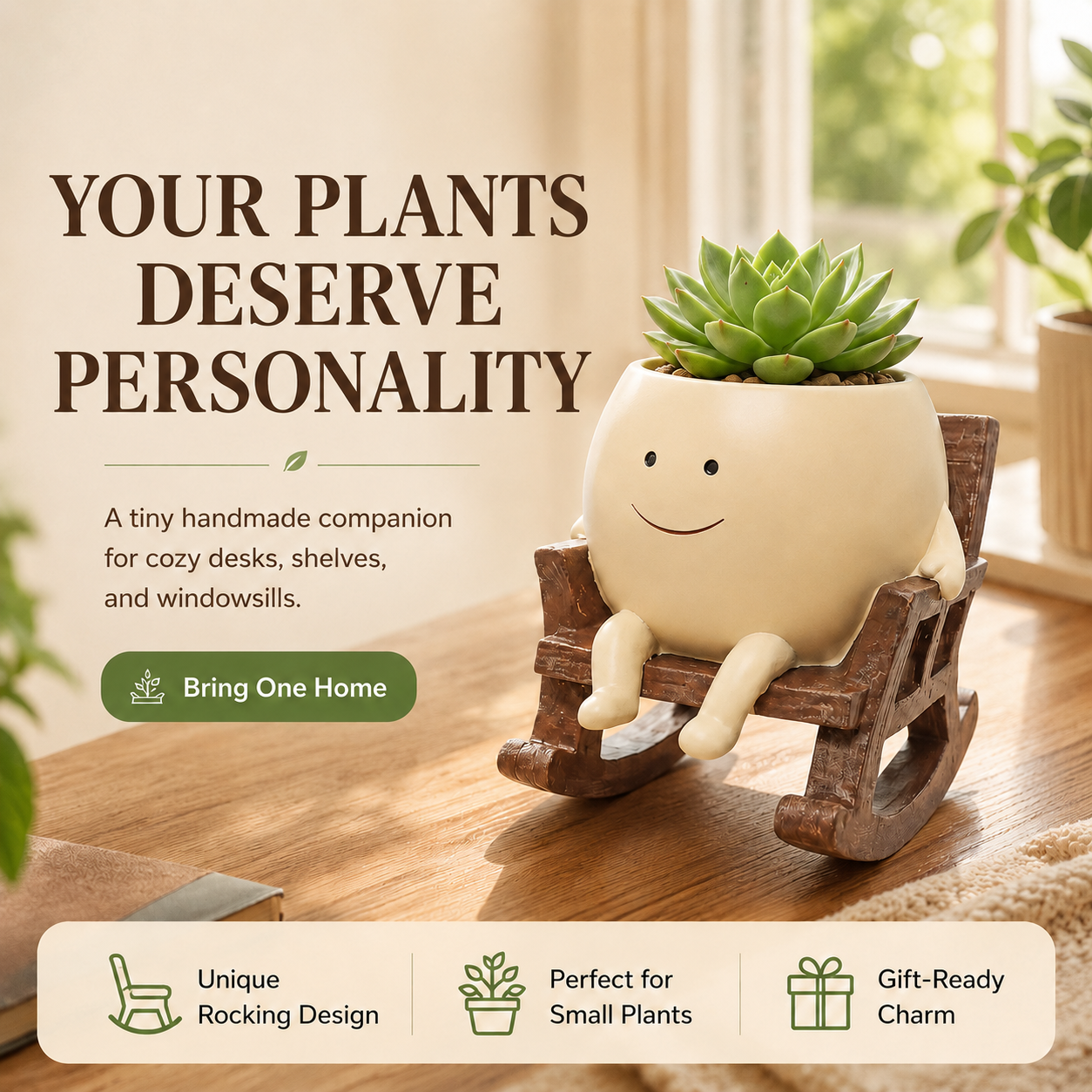 Pebblie™ Handmade Rocking Plant Pot