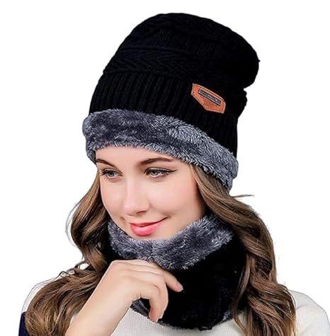 Wool Beanie Cap + FREE Muffler