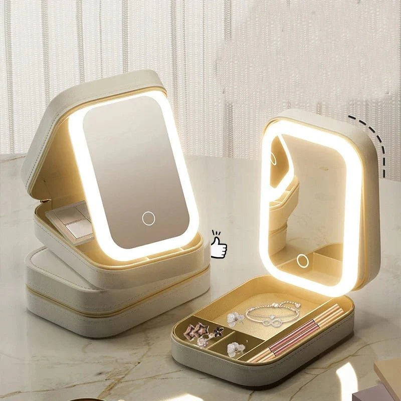 Gleamora™ Makeup Vanity With LED Mirror
